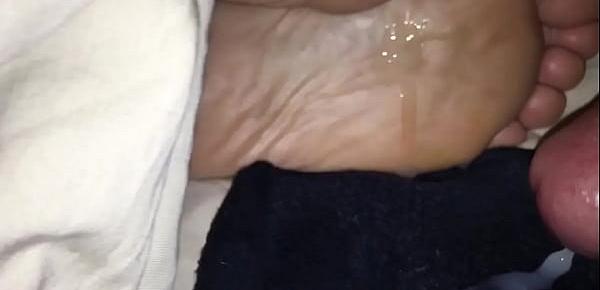  Sleepy foot fuck